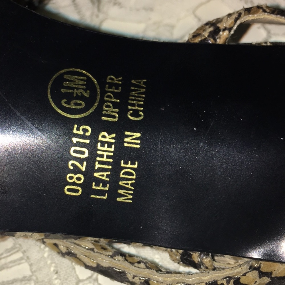 Studio Roma Snakeskin Pattern Heel Sandals - Picture 7 of 8